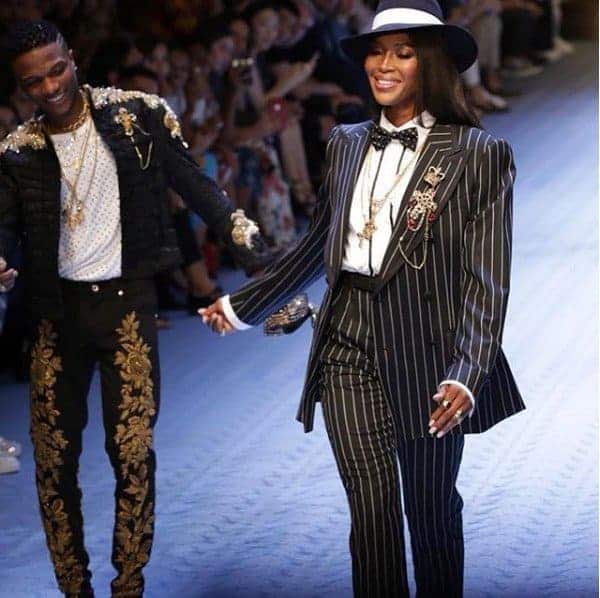 Wizkid and Naomi Campbell dazzle at Dolce & Gabbana show in Milan