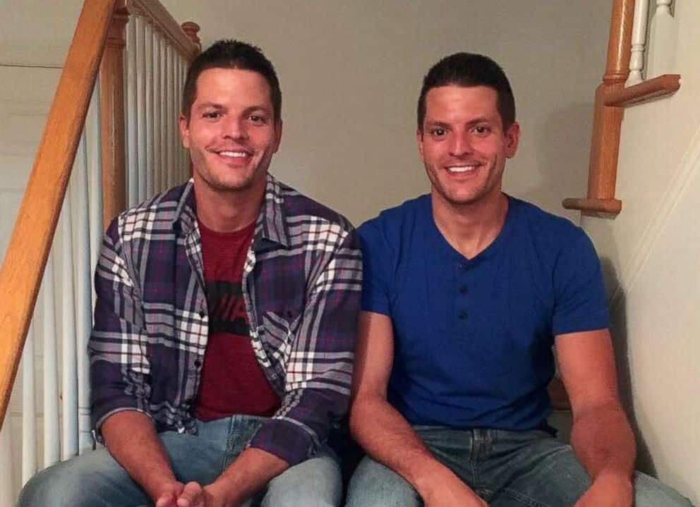 Identical twin brothers propose to identical twin sisters