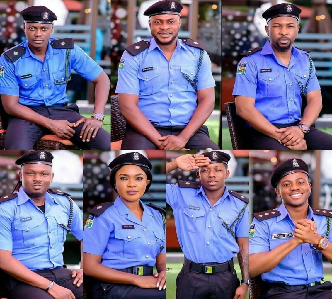 Nigerian celebrities look in Police uniform