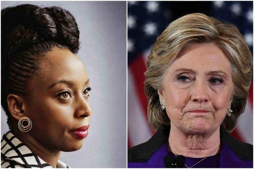 Chimamanda Adichie confronts Hillary Clinton concerning her Twitter bio