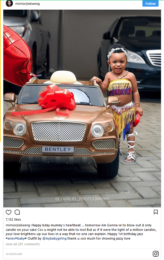 Mimi Orjiekwe daughter's 1st birthday