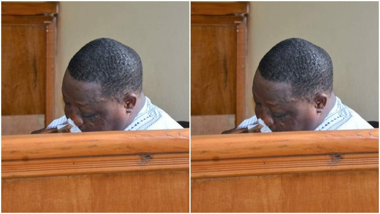 Joshua Dariye, weeps after being sentenced
