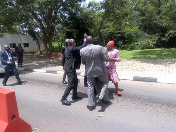 Security agents harass Oby Ezekwesili as she protests alone over Plateau killings