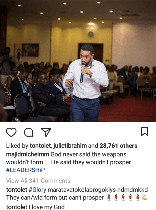 Tonto Dikeh speaks in tongues