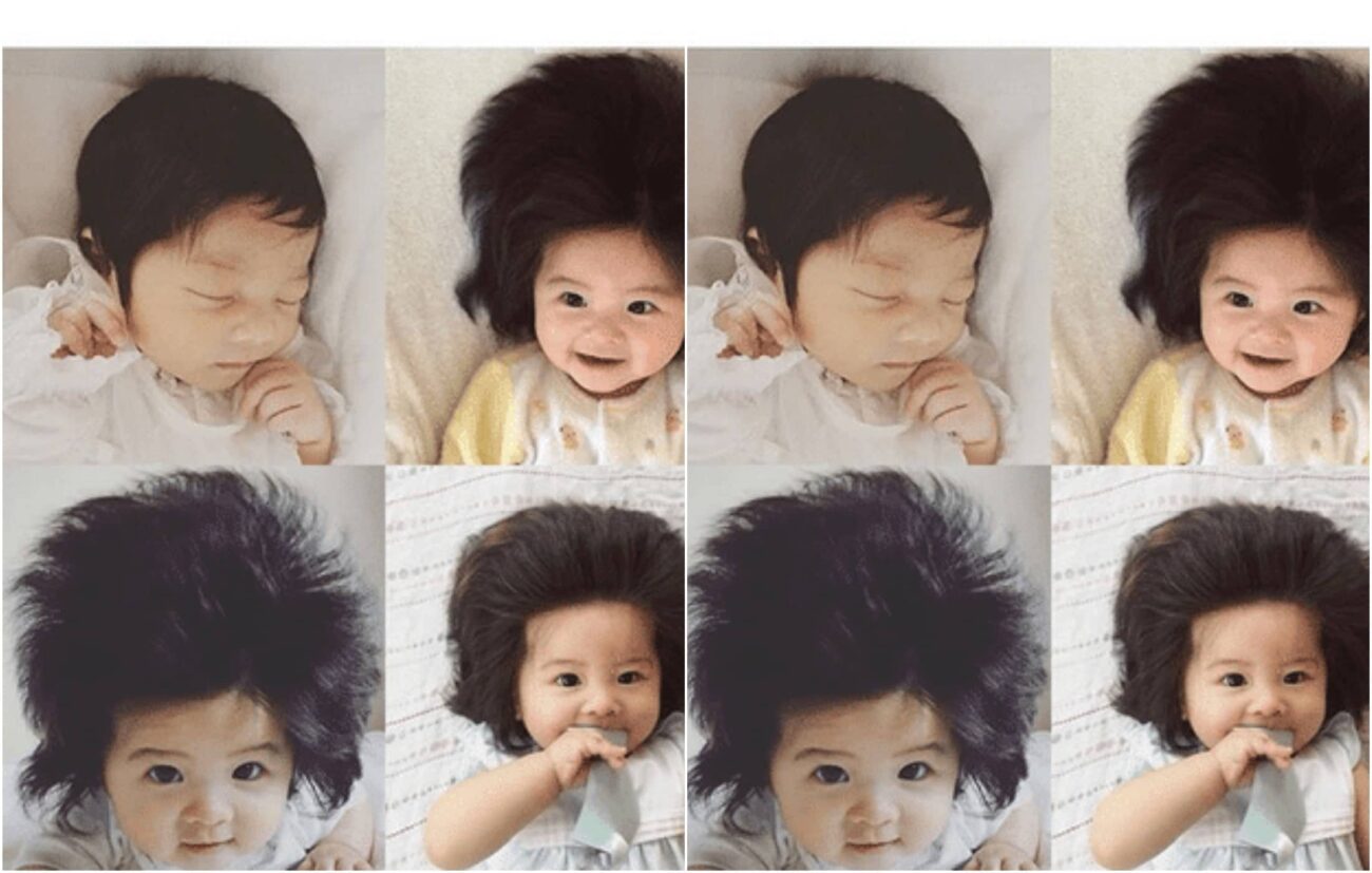 7-month-old baby and her incredible hair