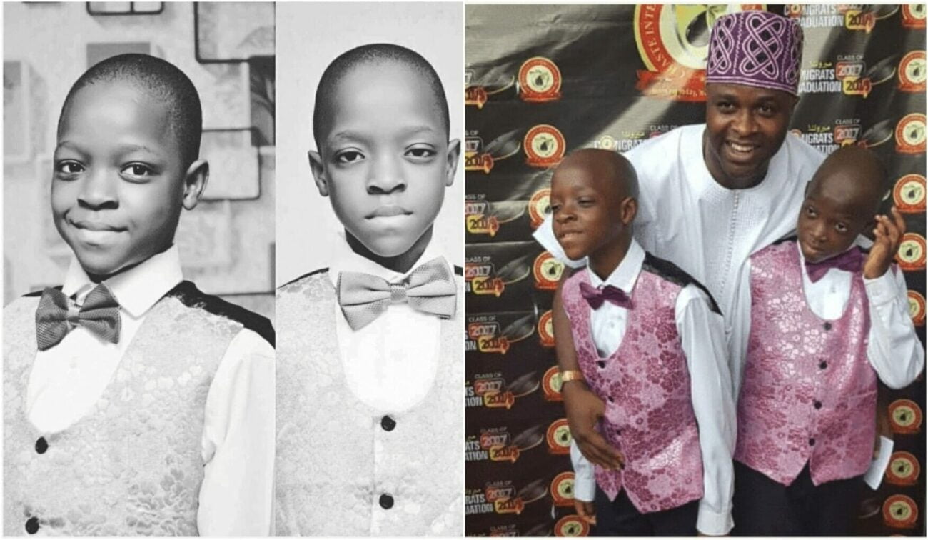 Femi Adebayo celebrates his twin