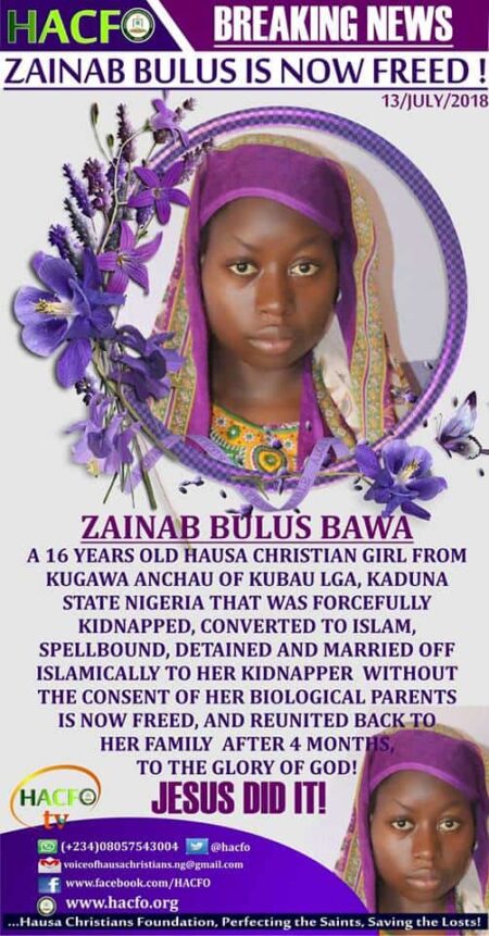 Hausa Christian girl forceful kidnapped and Islamized finally returns to her parents