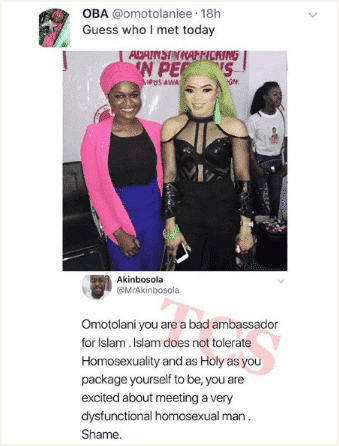 Muslim woman for taking pic with Bobrisky