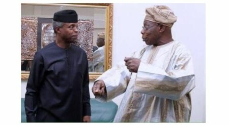 Obasanjo speaks on meeting Osinbajo behind closed door