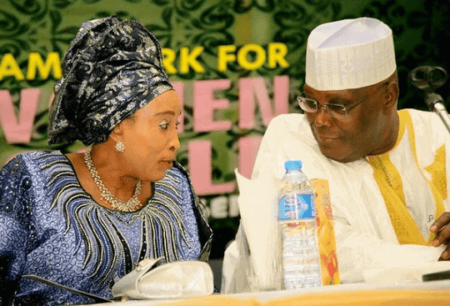 My husband is not a thief and would never steal if elected - Atiku's wife