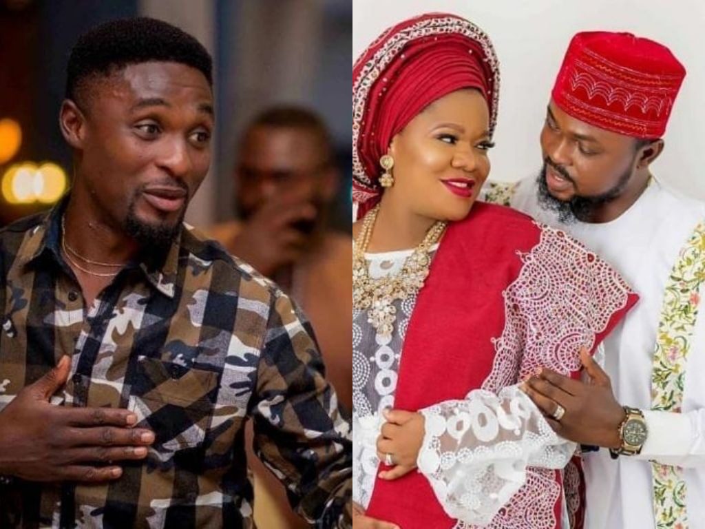 Adeniyi Johnson shares picture to prove that he's finer than the new man Toyin Abraham married