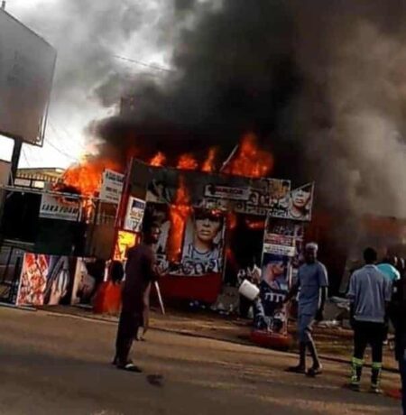 Fire guts shopping complex in Ilorin, Kwara State