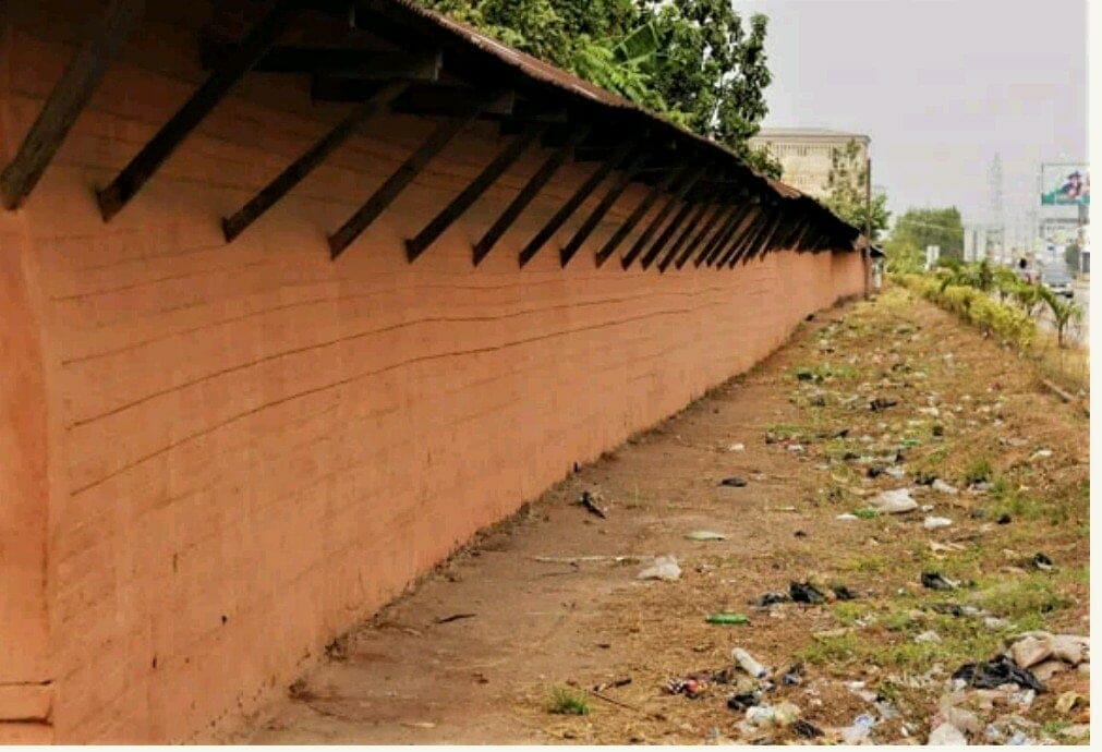 Wall of the palace of the Oba of Benin