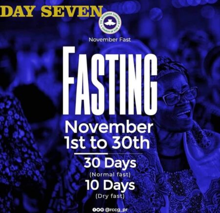 Day 7: RCCG November 2019 Fasting Prayer Points – Thursday, 7th