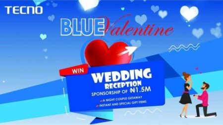 Win ₦1.5M Wedding Reception Sponsorship in TECNO Blue Valentine