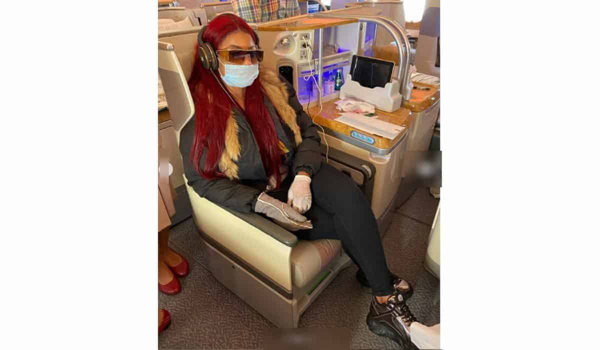 Tacha shares pictures of herself flying firstclass