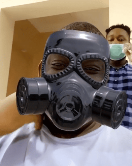 Donjazzy shares video wearing a special mask