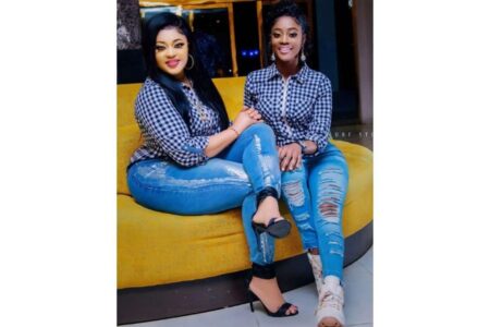 Biodun Okeowo wears same outfit with daughter in new pictures