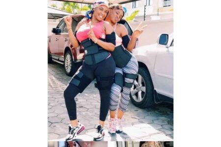 Iyabo Ojo and Daughter working out together