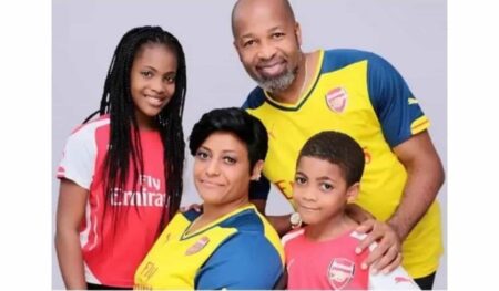 Yemi Solaade, wife and kids