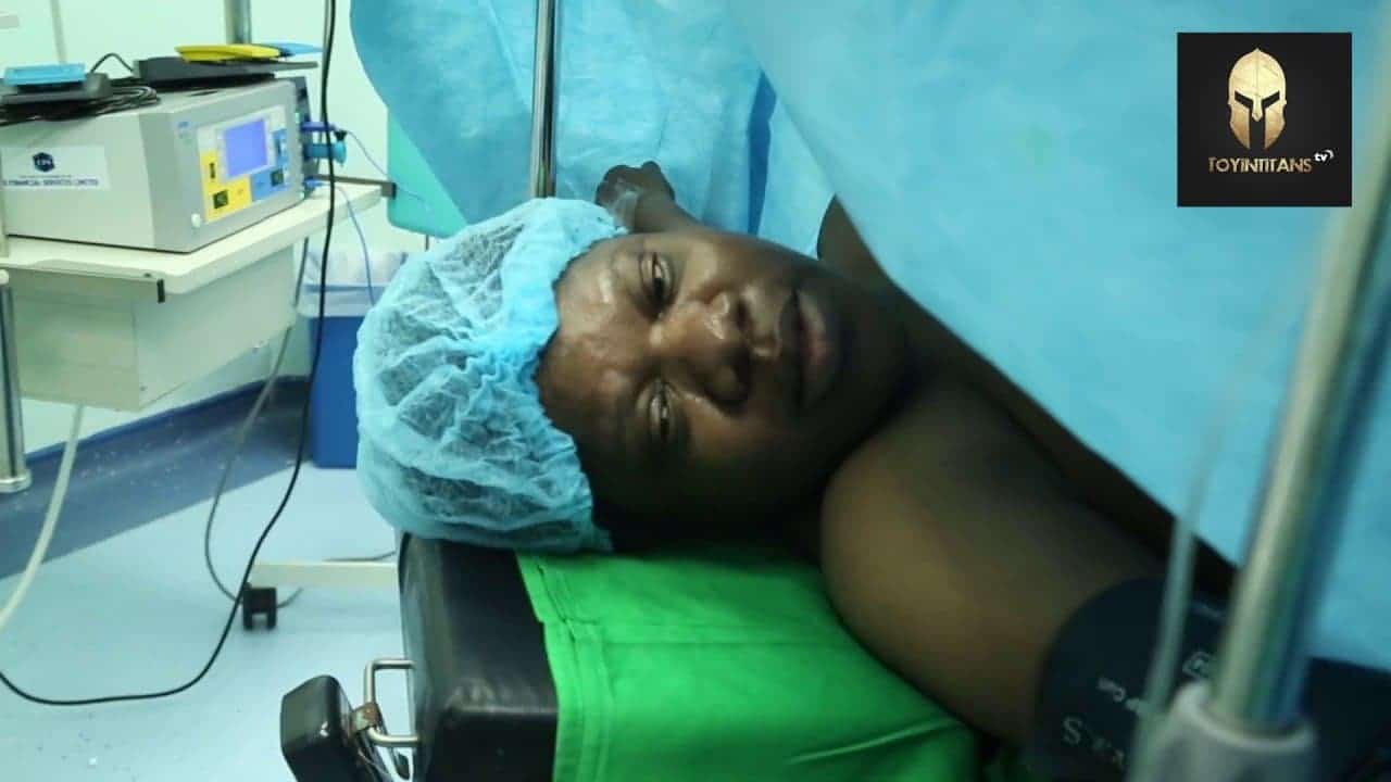 Toyin ABraham in labor room