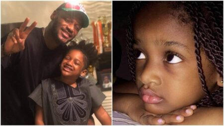 2face Idibia and Daughter, Olivia