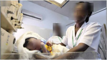 Nigerian Nurse caught with a baby