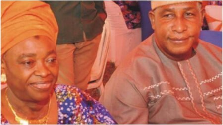 Oga Bello and wife