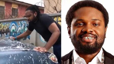 Nigerians react after Cobhams was seen washing his car