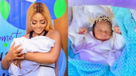 Regina Daniels shares picture of her son