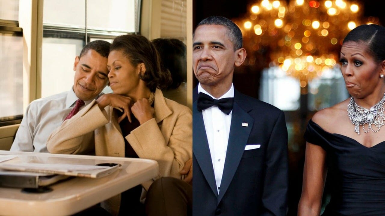 Michelle Obama celebrates Barak Obama