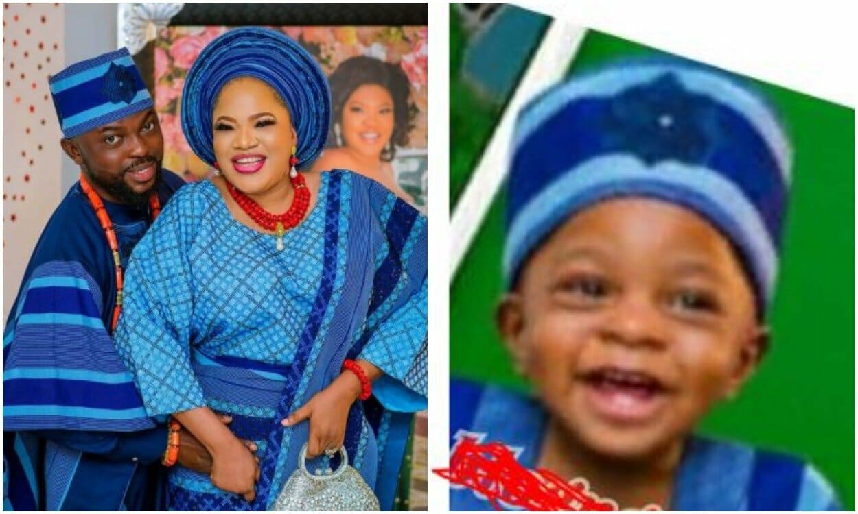 Toyin Abraham and son, Ire