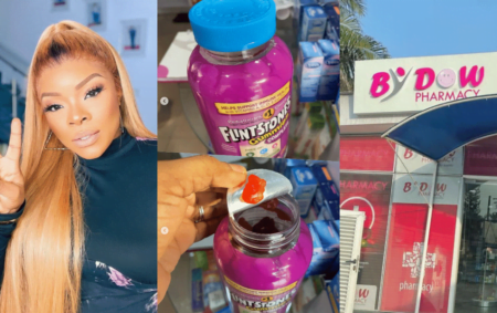 Laura Ikeji calls out by dow pharmacy