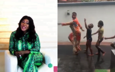 mercy johnson and kids play