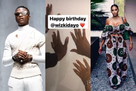 adorable moment Wizkid babymama & family prayed for him before waking up on his birthday