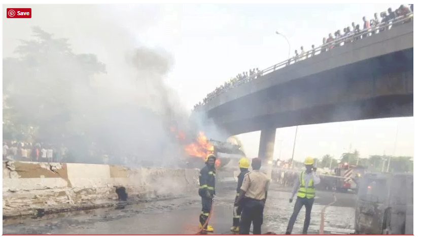 tanker explosion that burnt 20 vehicles in Festac 