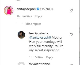 Anita Joseph reacts
