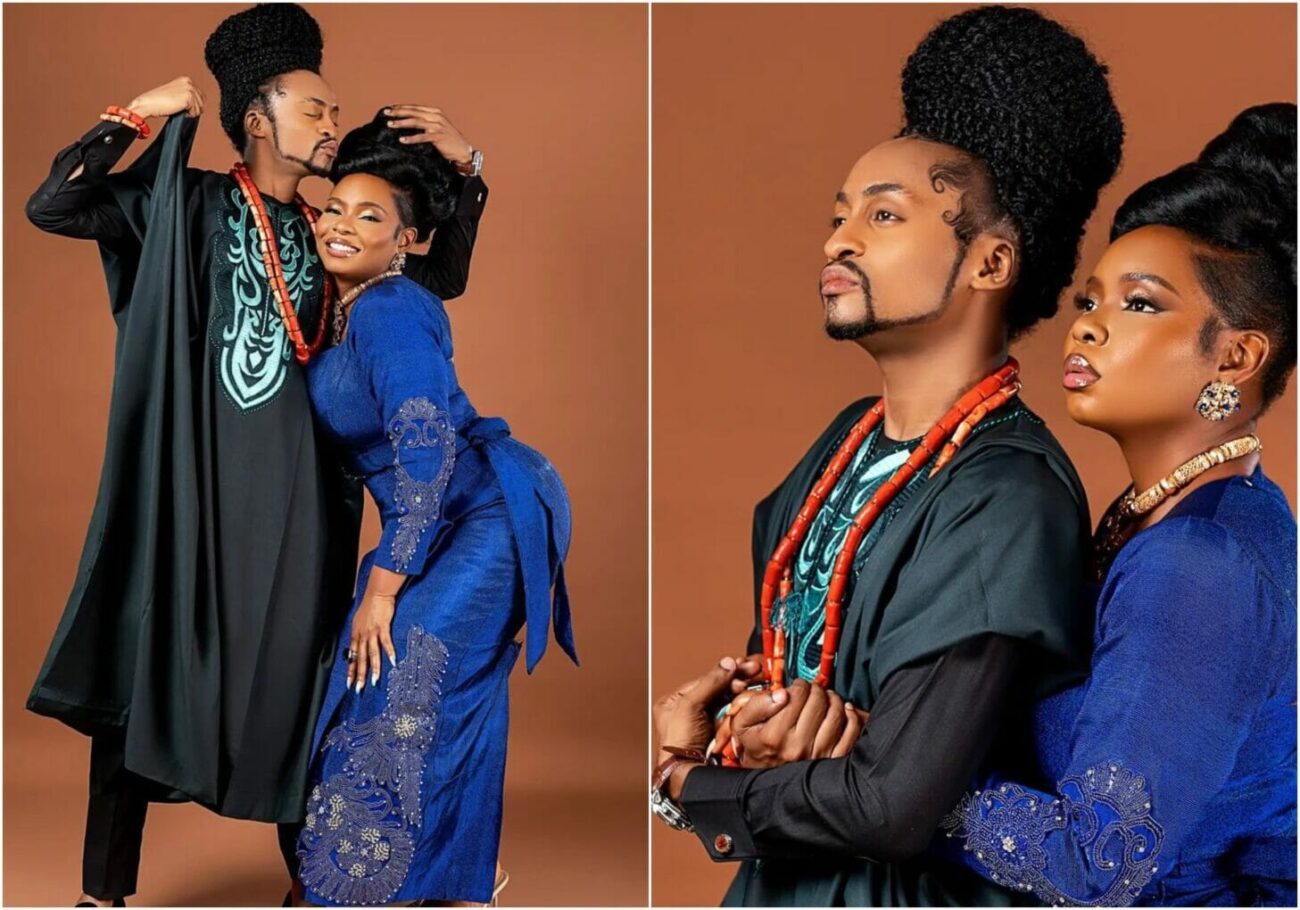 Nigerians react as Denrele Edun shares loved up pictures with Yemi Alade