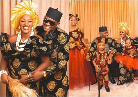 Nigerians express concern as Chacha Eke shares family pictures online