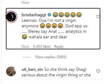 Shaggi reacts