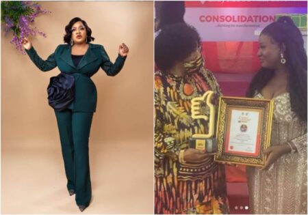 Toyin Abraham reacts as Ekiti state governement honours Adebimpe Oyebade