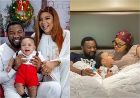 Nollywood actress, Linda Ejiofor's husband, gushes on her and her son