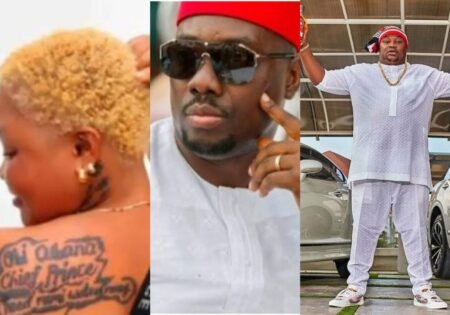 obi cubana n chiefprist reacts to lady who tattooed their names on her back