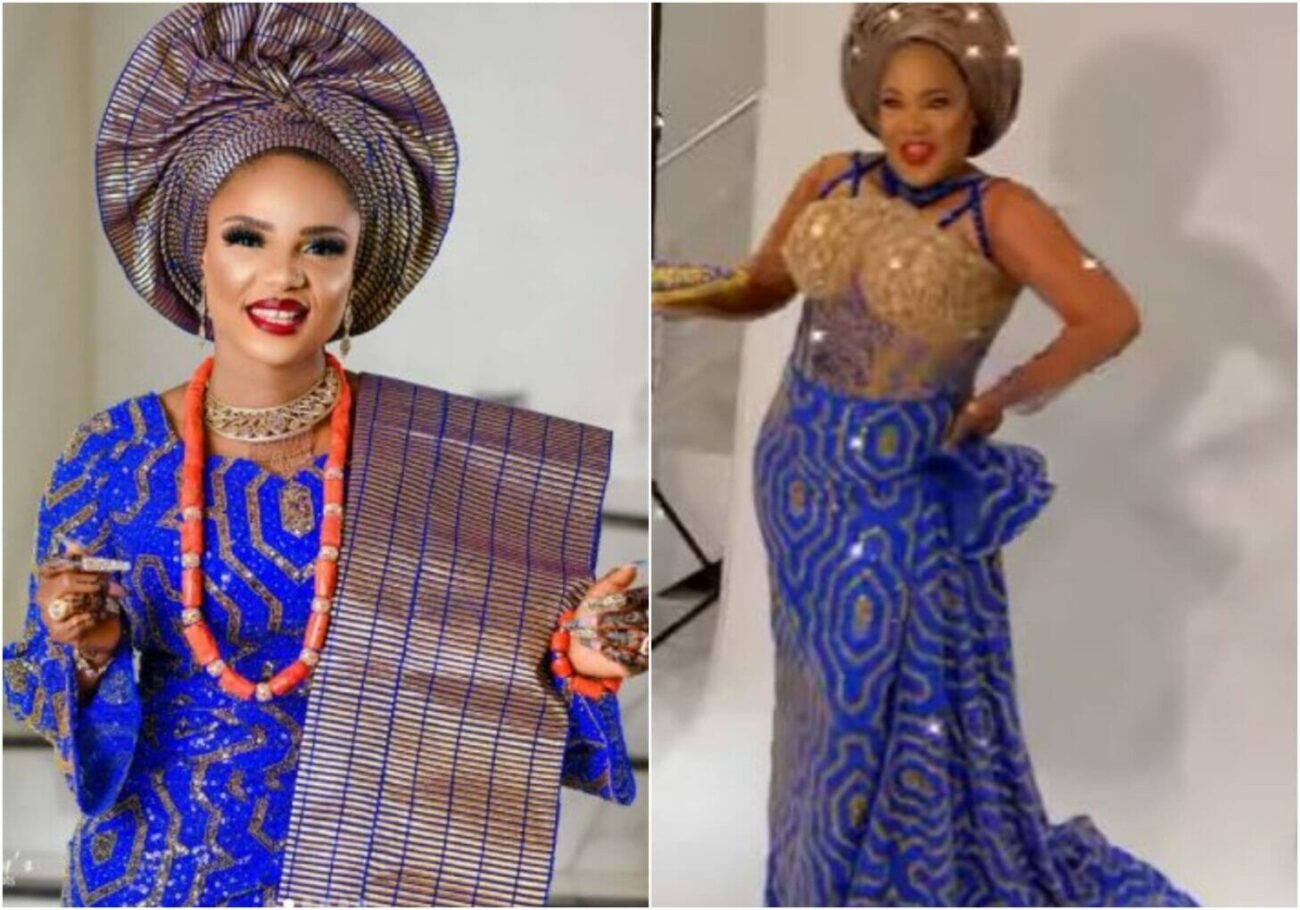 Actress Toyin Abraham cheers Iyabo Ojo as she makes grand entry to the venue of her mother's remembrance party