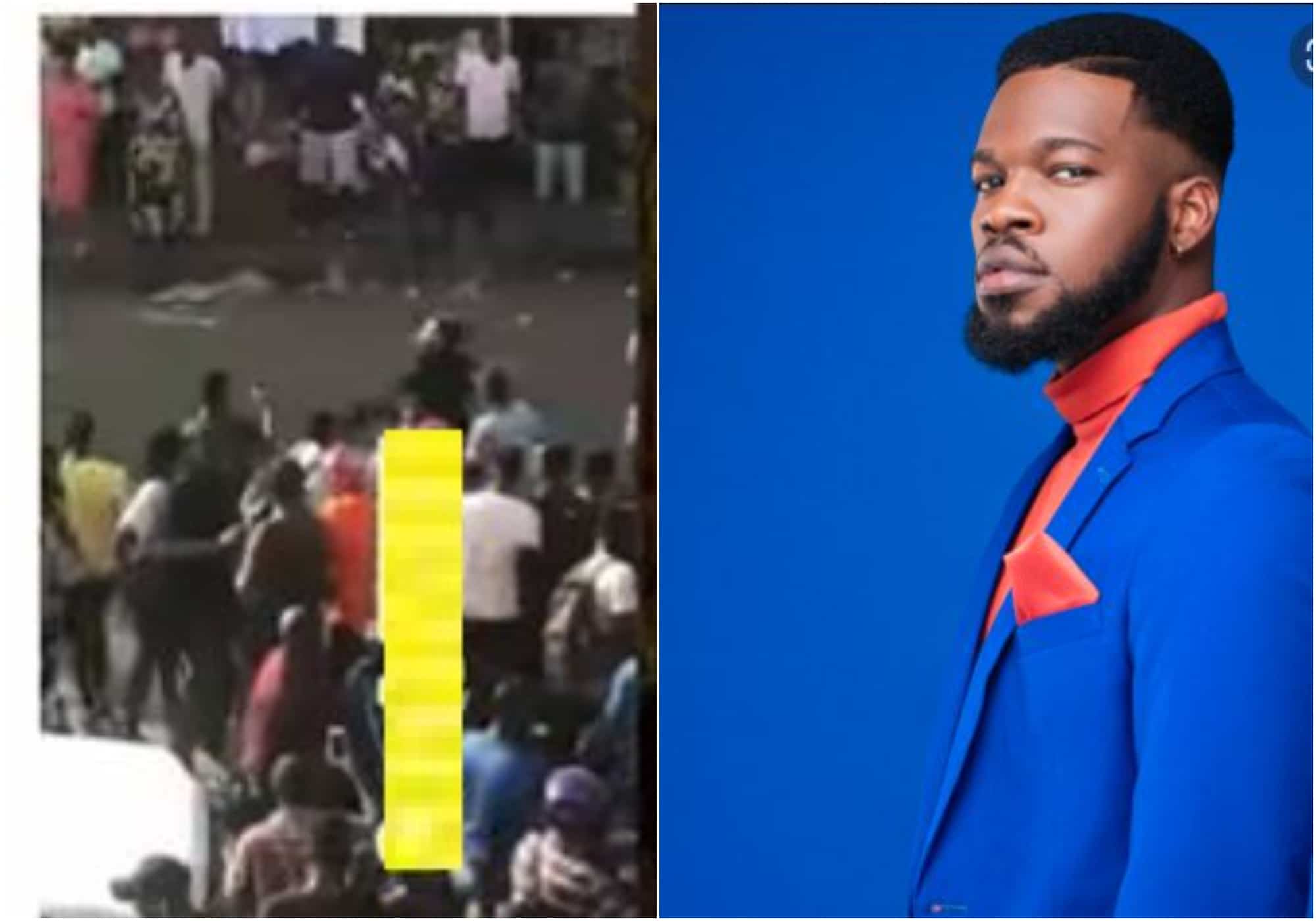 Comedian Broda Shaggi flees for safety as mammoth crowd mob him in Sierra Leone