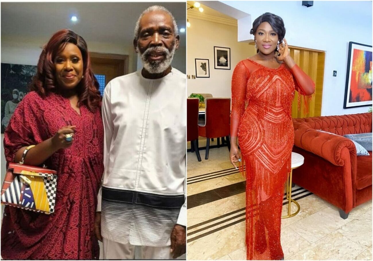 Mercy Johnson prays for Olu jacobs and wife