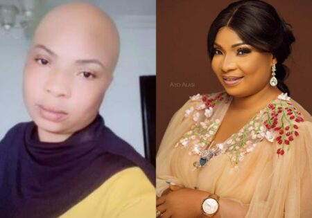 laide bakare goes bald for a video