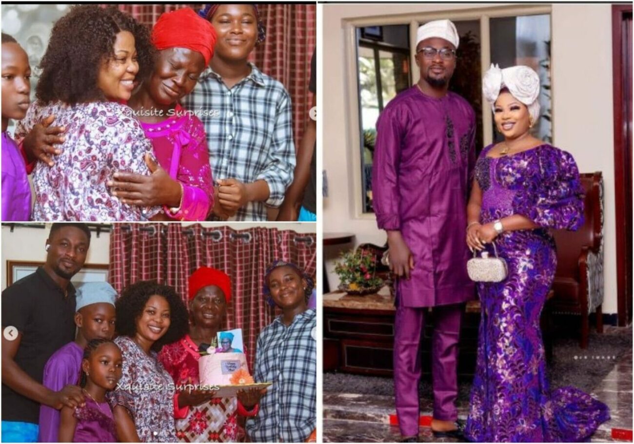 Adeniyi Johnson's wife Seyi Edun surprises her mother-in-law on her birthday