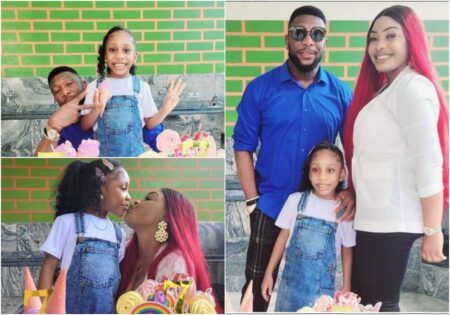 Amidst their crashed marriage, Filmmaker Tchidi Chikere shares photos with Nuella as their daughter clocks 'age 7'