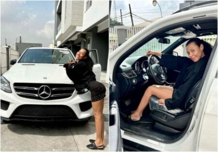 BBNaija's Nini splashes million on a new car barely 24 hours after being mocked for begging a car